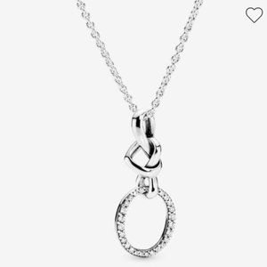PANDORA KNOTTED HEART PENDANT NECKLACE